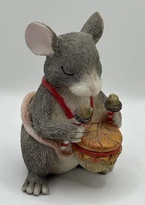 Charming Tails Lil Drummer Mouse Figurine Silvestri #8748 - Picture 1 of 5