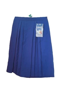 Girls School Skirts Box Pleated Elasticated Waist Skirt Kids School Uniform - Picture 1 of 7