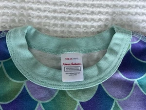 Hanna Andersson Mermaid/fish Scale Pajama Set -Size 12 - Picture 1 of 4