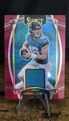 🏈Sale🏈 2021 Panini - Select Football Trevor Lawrence Red Prizm Patch #RSW-TLR - Image 1 of 3