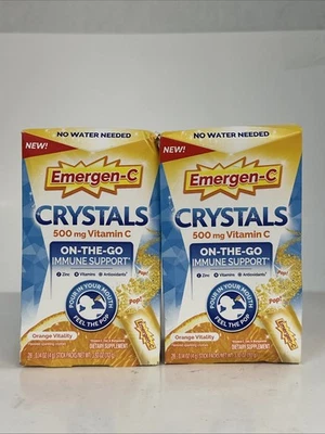 2x Cristales Emergen-C 500 mg Vitamina C 28 varillas sabor naranja caducidad 25/07 Foto 1 de 4