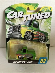 Coche afinado 87 Chevy C10 2024 verde con llamas serie 1 #2 - Imagen 1 de 7