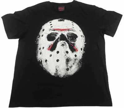 Camiseta Friday The 13th Para Hombre Grande Negra Jason Zapato Palacio Voorhees Máscara Horror Foto 1 de 4