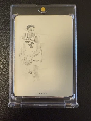 2021-2022 Panini Flawless RJ Barrett #22 Logotipo Homem Placa de Impressão Preta 1/1 - Imagem 1 de 2