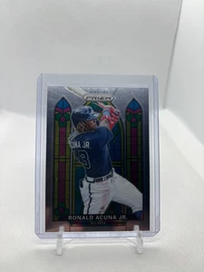 2021 Panini Prizm Ronald Acuna Jr Stained Glass Base #SG-4 Atlanta Braves - Picture 1 of 2