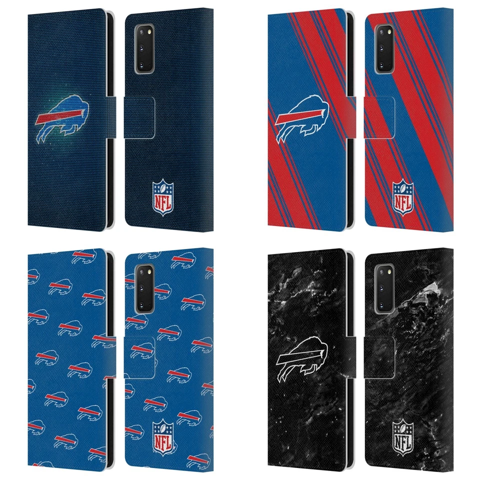 OFFICIAL NFL BUFFALO BILLS ARTWORK LEATHER BOOK WALLET CASE FOR SAMSUNG PHONES 1 - Image 1 of 4