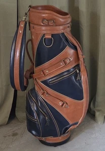 Vtg Hot-Z Leather 6 Way Golf  Bag 14594E - Picture 1 of 12