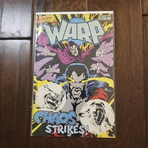 Warp #16 First Comics 1984 Chaos Strikes serie fantascientifica numero quasi nuovo - Foto 1 di 4
