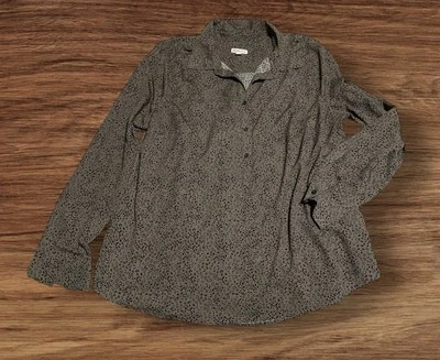 Camisa túnica mujer Merona manga larga, estampado animal talla XXL Foto 1 de 4