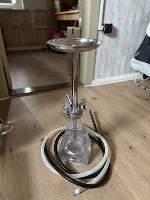 Shisha Amy Deluxe LED Klarglas Mit 2 Schläuchen - Bild 1 von 4