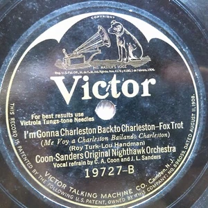 78 rpm Victor 19727, Coon Sanders, Charleston Back, Busse Buzzards, Elm, jazz V+ - Bild 1 von 3