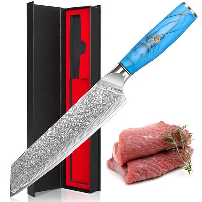 Cuchillo de Chef Damasco Kiritsuke, Cuchillo de Cortar Cuchilla de Acero Damasco de 8 Pulgadas VG10 Foto 1 de 4