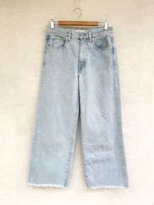 ❄️ Womens Slvrlake USA Grace Crop Cropped Clear Skies Wide Leg Jeans Size 28 - Picture 1 of 8