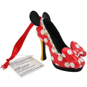 Disney Parks Minnie Mouse Shoe Xmas Tree Decoration Hanging Ornament Runway Heel - Picture 1 of 13