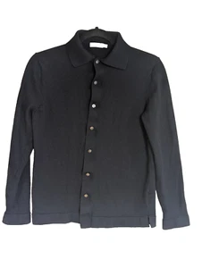Suitsupply Kragen Strickjacke Größe Medium Wolle schwarz klassisch Staple Karriere adrett - Bild 1 von 8