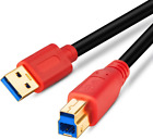 USB 3.0 Cable A Male to B Male 1.5Ft,Tan QY Type A to B Male Compatible with Ha
