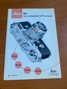 Leica Flyer used see pix rare M3 Pink 11-27 eng v 58 fx l - Picture 1 of 2