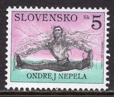 278 - Slovakia 1997 - Ondrej Nepela - World Figure Skating Championship - MNH - Image 1 of 2