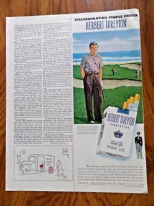 1950 Herbert Tareyton Cigarette Ad Townsend Brown II New York & Chicago Society - Picture 1 of 1