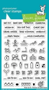 PLAN EN ELLO: FITNESS LF1483 - Estampillas de FOTOPOLÍMERO transparente para cervatillo hechas en EE. UU. - Imagen 1 de 1