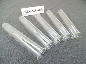 Glass Test Tubes 5 x Kimble Brand 16mm x 100mm With Rims ( Pack of Five ) - Picture 1 of 1