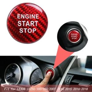 Carbon Fiber Engine Start Stop Button Trim For LEXUS IS250 350 200T 14-18 - Picture 1 of 5