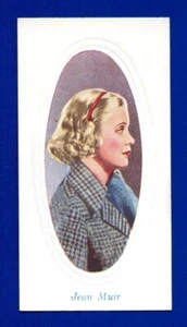 JEAN MUIR 1936 GODFREY PHILLIPS EMBOSSED SCREEN STARS #42 NEARMINT SHARP CORNERS - Picture 1 of 2
