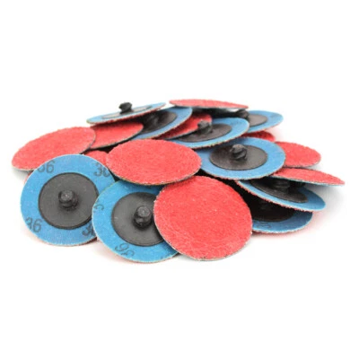 50 Pack - 2" Inch 36 Grit Ceramic Quick Change Sanding Discs Type R Roloc - Image 1 of 4