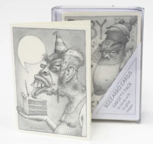 Art greeting cards Bizzarro Mini Cards ,16 original images,comedy - Picture 1 of 3