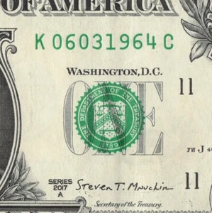 JUNE 03 1964 Birthday Note Fancy Serial Number One Dollar Bill 06 03 1964 - Picture 1 of 12