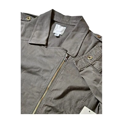 NEW! Sejour Nordstrom Cropped Army Jacket Olive Full Zip Stretch Womens 24W NWT - Image 1 of 4