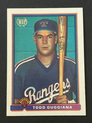 1991 Bowman #697 Todd Guggiana Rookie Texas Rangers - Image 1 of 2
