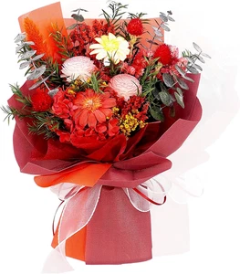 Flores eternas rojas ramo real para mujer esposa madre cumple regalo anniversario - Foto 1 di 12