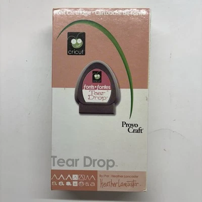 Cartucho Cricut Tear Drop alfabeto número fuente letras números Foto 1 de 4