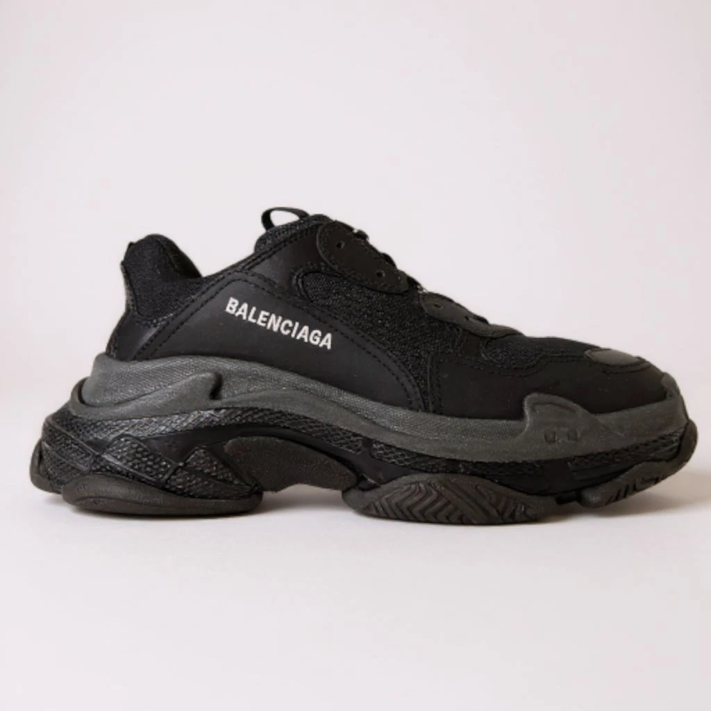 靴 BALENCIAGA \"Triple S\" 43 silver Balenciaga Triple S Sneaker Silver Black Red Size 37 (no Box) | eBay