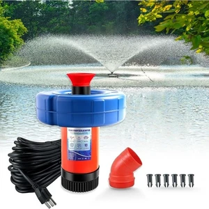 Bomba de aireación flotante aireador fuente estanque, cable de alimentación de 120 pies para pequeños y grandes - Imagen 1 de 7