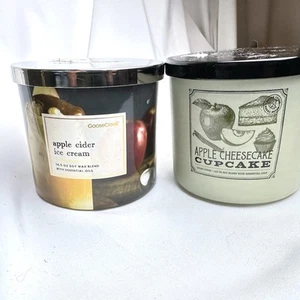 Goose Creek Apple Cheesecake Cupcake AND Apple Cider Ice Cream 3 Wick Candles - Picture 1 of 5