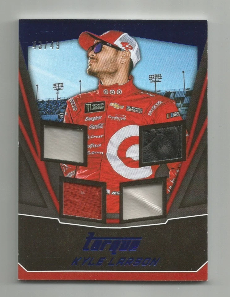 2017 Torque Racing "Quad Materials" Kyle Larson Card #43/49 - Image 1 of 1