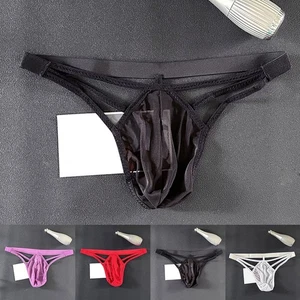 Fashionable Men's Low Waist Panties Sexy Mesh Lingerie Briefs Soft Underwear - Picture 1 of 16