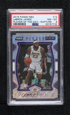 2019-20 Panini Player of the Day Rapture /99 LeBron James #13 PSA 8 - Image 1 of 2