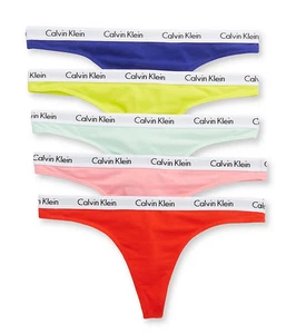 Calvin Klein QD3585 Carousel Thong - 5 Pack (Violet Dream Assorted XL) - Picture 1 of 1