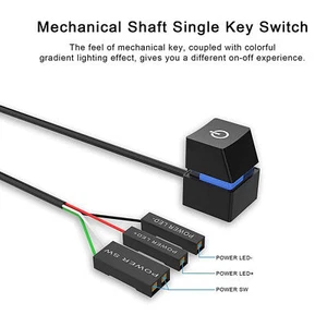 PC Power Switch Blue Switch Mechanical Key Backlit PC Power Button For Deskt SG5 - Picture 1 of 37