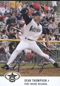 2005 Ft Wayne Wizards SEAN THOMPSON Signed Card autograph AUTO PADRES
