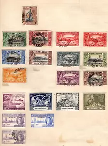 Sierra Leone Used & MH KGV1/QE11 with few earlier stamps plus few Tanganyika - Picture 1 of 3