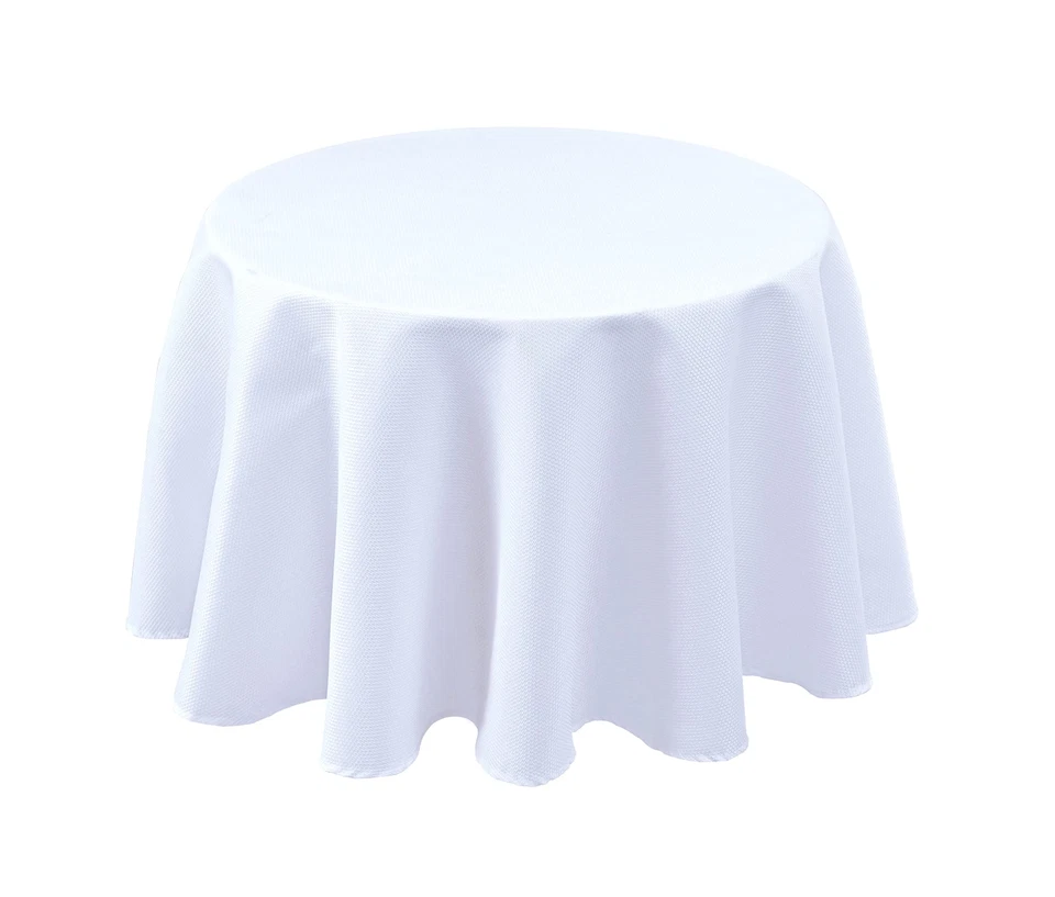 Textured Fabric Tablecloths Round 60 Inches for Tables' Diameters from 20" to... - Image 1 of 4