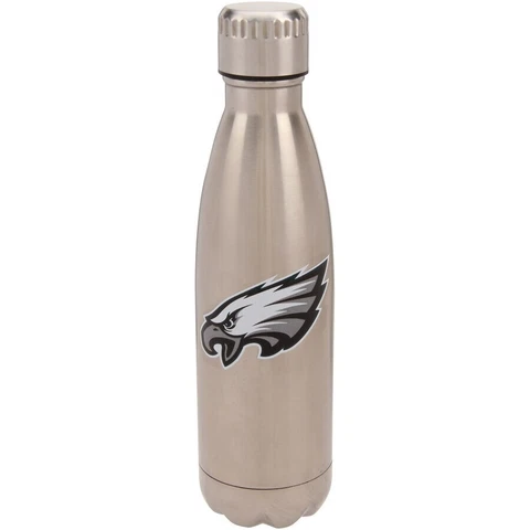 New Licensed Philadelphia Eagles NFL 16oz Team Logo Stainless Steel Water Bottle Cover