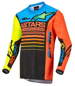 Alpinestrs Youth Racer Compass Jersey Yellow Coral - Picture 1 of 1