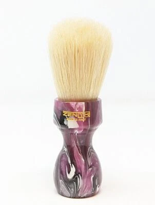 Zenith Boar Brush with an Amethyst Swirl Resin Handle. 27mm Knot. B45 - Image 1 of 4