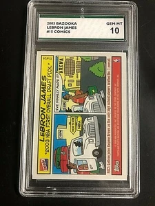 Lebron James 2003 Bazooka Comics Rookie RC Karte #15 SPA 10 EDELSTEINE MT Cavaliers - Bild 1 von 2