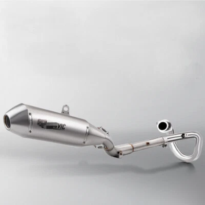 Full Exhaust For 2002-2022 2019 2018 DRZ400S Tips 450mm Header Link Pipe System - Image 1 of 4